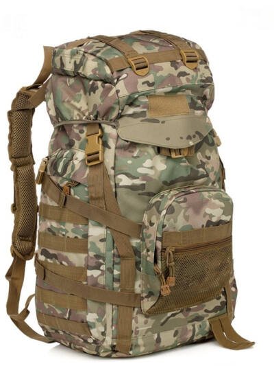 60L Camouflage Backpack For Camping  Hiking  Travel  And Cycling