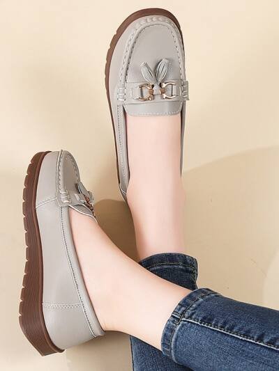 New Womens Plus-size Flat Moccasins