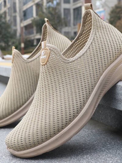 Spring Men's Shoes Casual Shoes, Breathable Flyknit Sneakers
