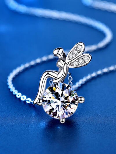 Moissanite 925 Sterling Silver FARCENT Necklace For Women