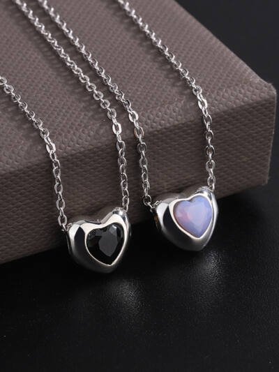 Small Love Simple Temperament Necklace S925 Sterling Silver Small Crowd Ins Clavicle Chain