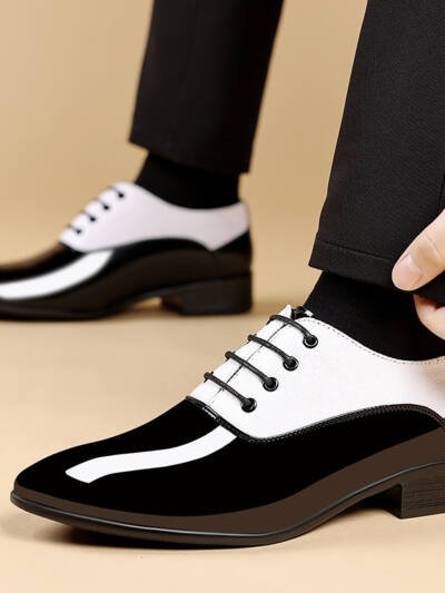 Shiny Surface Soft Sole Shoes Male