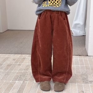 Emobeibei Kids Loose CasualAll-Cotton Pants