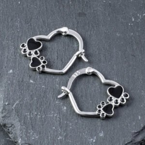 925 Silver Simple Earrings Cat's Paw Dripping Animal Series