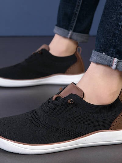 Widened And Fattened Big Wide Last Big Foot Shoes Mesh Walking Shoes