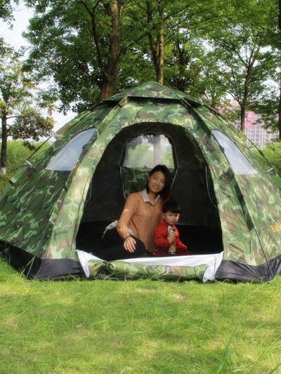 Automatic tent outdoor, 6-8 people, many people, single layer, multi people tent camping, camping trip, factory direct sales
