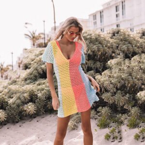 Hollow Out Multi Color Cover-Ups Swimwear