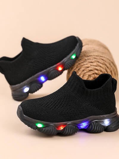 Light-up Baby Ultra-lightweight Knitted Breathable Soft-soled Shoes