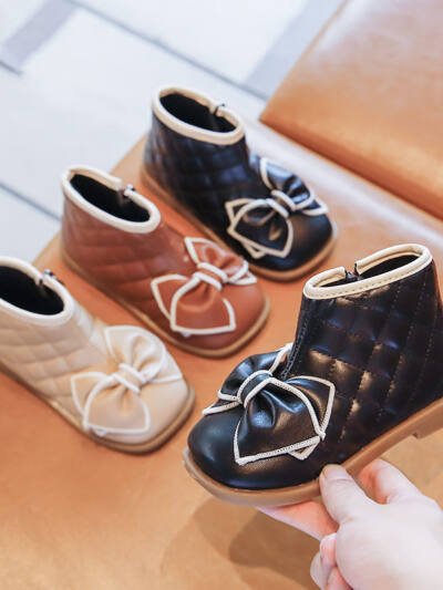 Girls Bow Princess Boots Fashion All-match