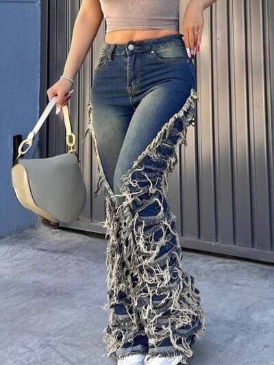 Trendy Autumn Denim Jeans With A Cool Edgy Vibe