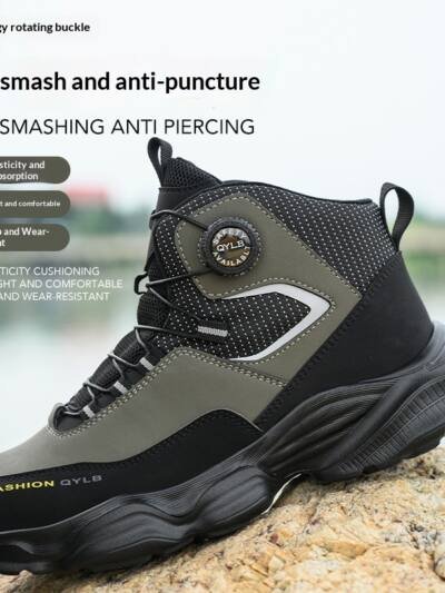 Comfortable Durable Safety Shoes With A Rotating Quick-release Buckle