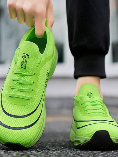 Wide Sole Flyknit Mesh Shoes Sports