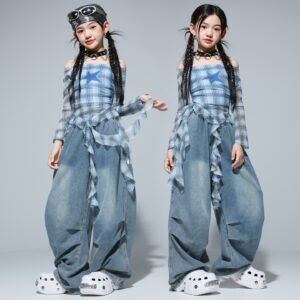 Girls Clothing Kids Hip-Hop Street Dance Trendy Outfit Set