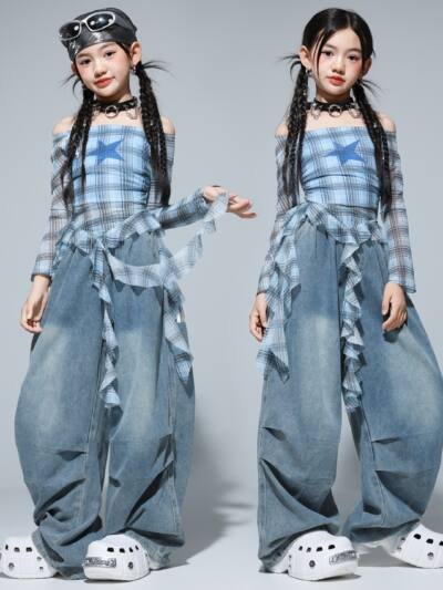 Girls Clothing Kids Hip-Hop Street Dance Trendy Outfit Set