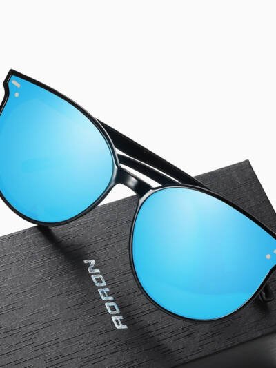 Fashion Round Frame Polarized Sun Glasses