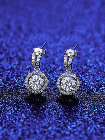 PAG & MAG Moissanite Earrings S925 Sterling Silver Stud Earrings