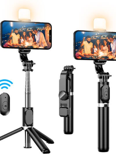 Selfie Stick Tripod Portable And Retractable Bluetooth
