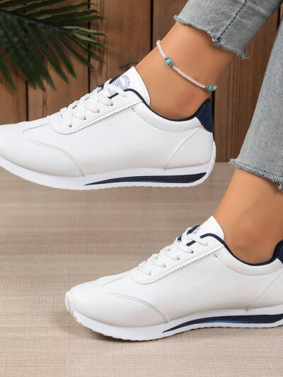 Autumn Casual Sports Trendy White Shoes For Women