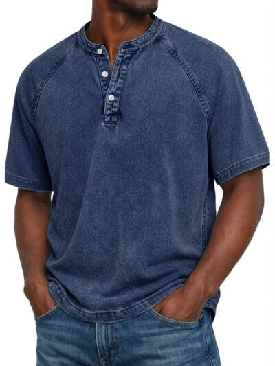 Distressed Crewneck Short-sleeve T-shirt