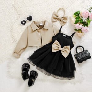 Girl's Fashion Set Leather Jacket