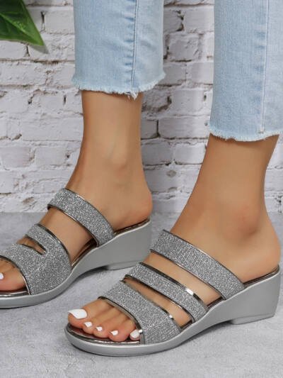 New Wedge Sequined Women's Sandals