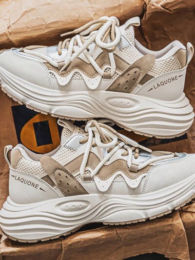 Breathable Casual Running Dad Shoes With A Thick Sole For Teens
