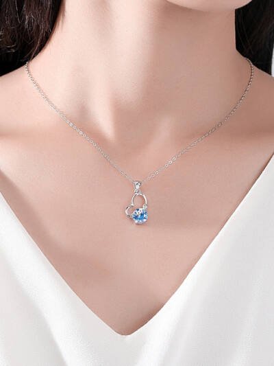 Sterling Silver Love Necklace S925 Europe And The United States LOVE Fashion Is Love Zircon Necklace Cross-border Models Design Sense