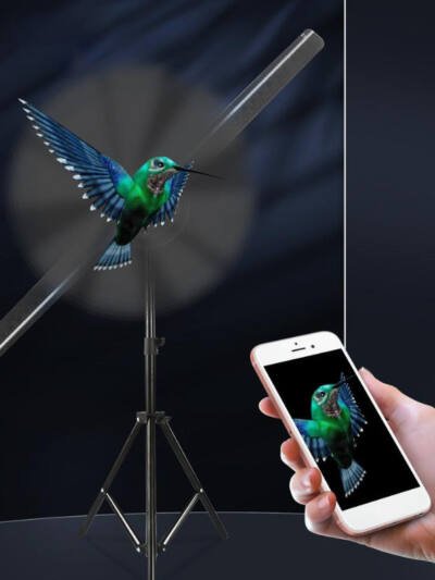 Naked-eye 3D Holographic Projection Suspension Imaging Electric Fan Screen