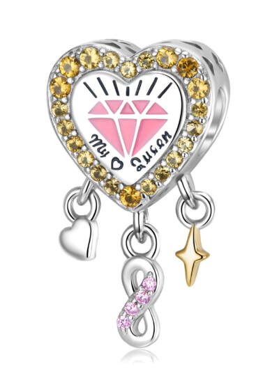 Mom Queen S925 Sterling Silver Beads Mother's Day Personalized Bracelet Diy Beads Silver Accessories