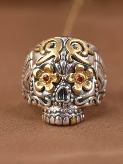 S925 Silver Ring Vintage Craft Open Ring For Men