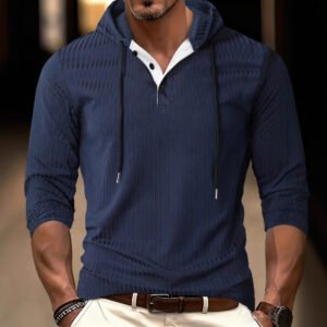 Fallwinter Long-sleeve Casual Sports Hoodie With Drawstring