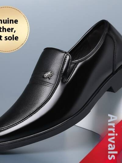 Casual Men's Leather Business Soft Bottom Shoes