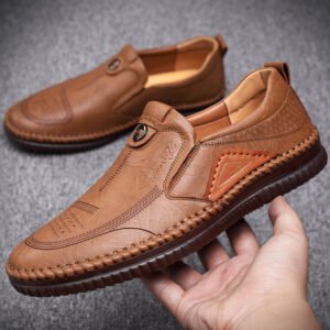 Mens Casual Soft And Breathable Leather Shoes