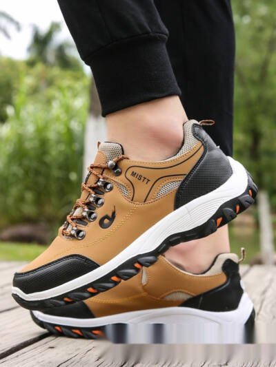 Mens Color-Block Hiking Shoes For Spring And Summer Outdoor Adventures
