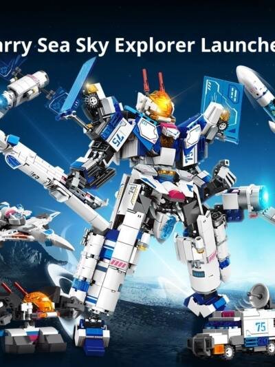 Sky Explorer Deformable Robot Building Block Toy