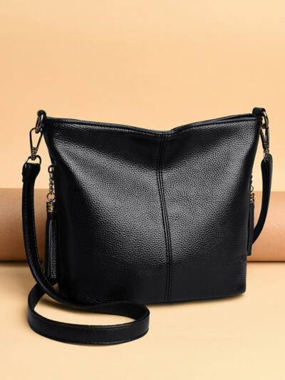 Womens Versatile High-Capacity Tassel Crossbody Bag