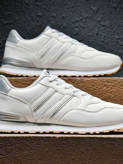 Leather Men's Casual And Lightweight Running Sports Shoes