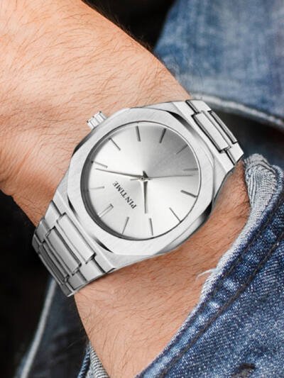 Men's And Women's Pin Scale Solar Pattern 30 Meter Waterproof Quartz Watch