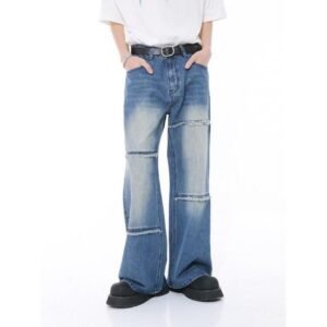 Design-forward Loose Straight-leg Pants With A Mid-rise