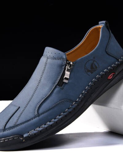 Mens Lace-up Leather Outdoor Casual Shoes