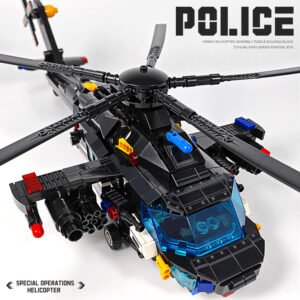 SWAT Helicopter Police Building Blocks Puzzle Gift Children's Toy