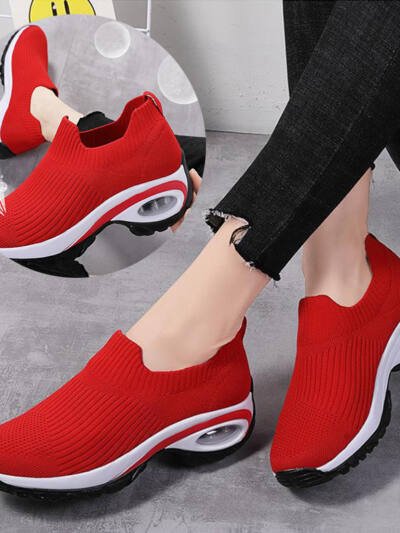 Sneakers Women Air Cushion Mesh Breathable Running Sports Shoes