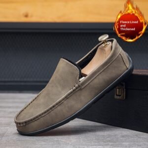 Men's Casual Slip-on Shoes With Soft Soles And Soft Uppers