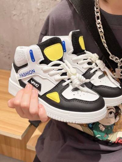 Children's Girls' Sneakers High-top Students' Casual Running Shoes Trend