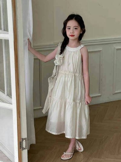 Children's Vacation Style Dress New Cotton