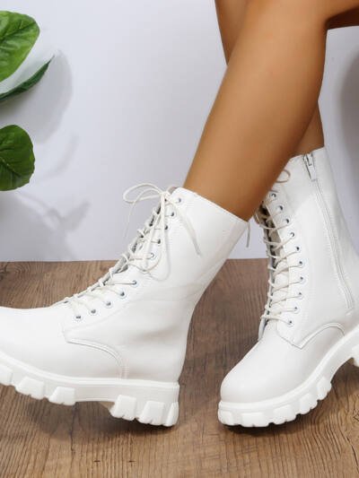 Round-toe White Cross-border Bootsankle Boots