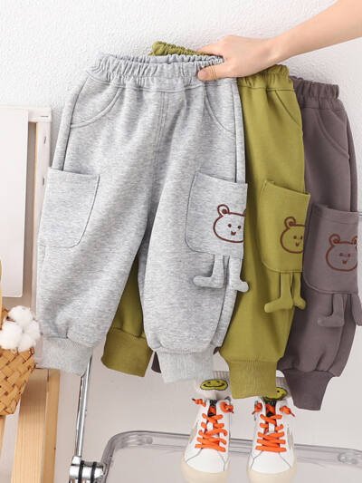 Boys' Pants Autumn And Winter Children Velvet Sport