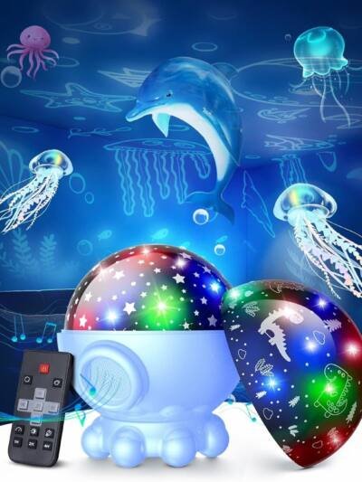 Octopus Starry Sky Light RGB Creative Remote Jellyfish Music Projection Lamp