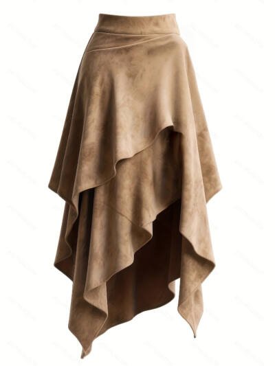 Irregularly Designed Suede Skirt For Women