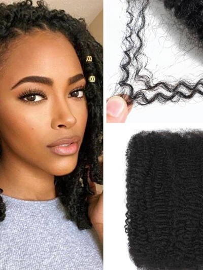 African 4C Hair Crochet Human Weaving Natural Color Fashion